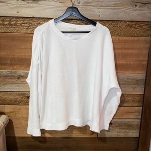 Escape By Habitat White Crewneck Top L
